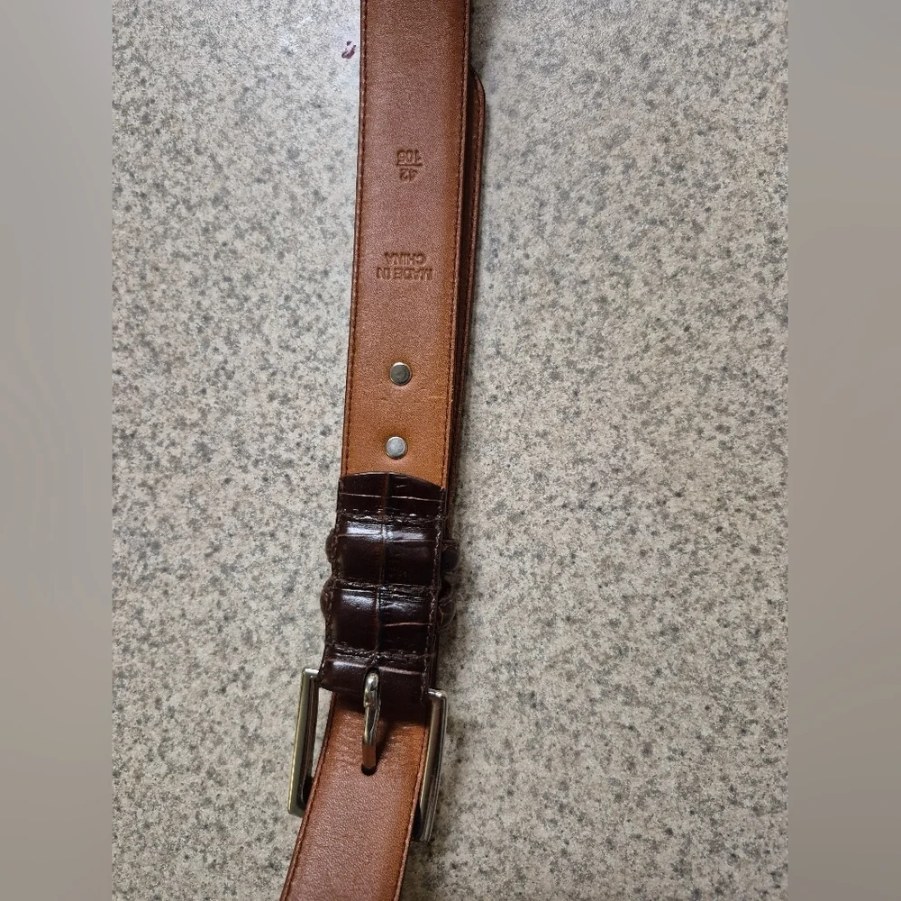NWT Polo Ralph Lauren Brown Leather Belt, Size 49